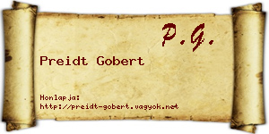 Preidt Gobert névjegykártya